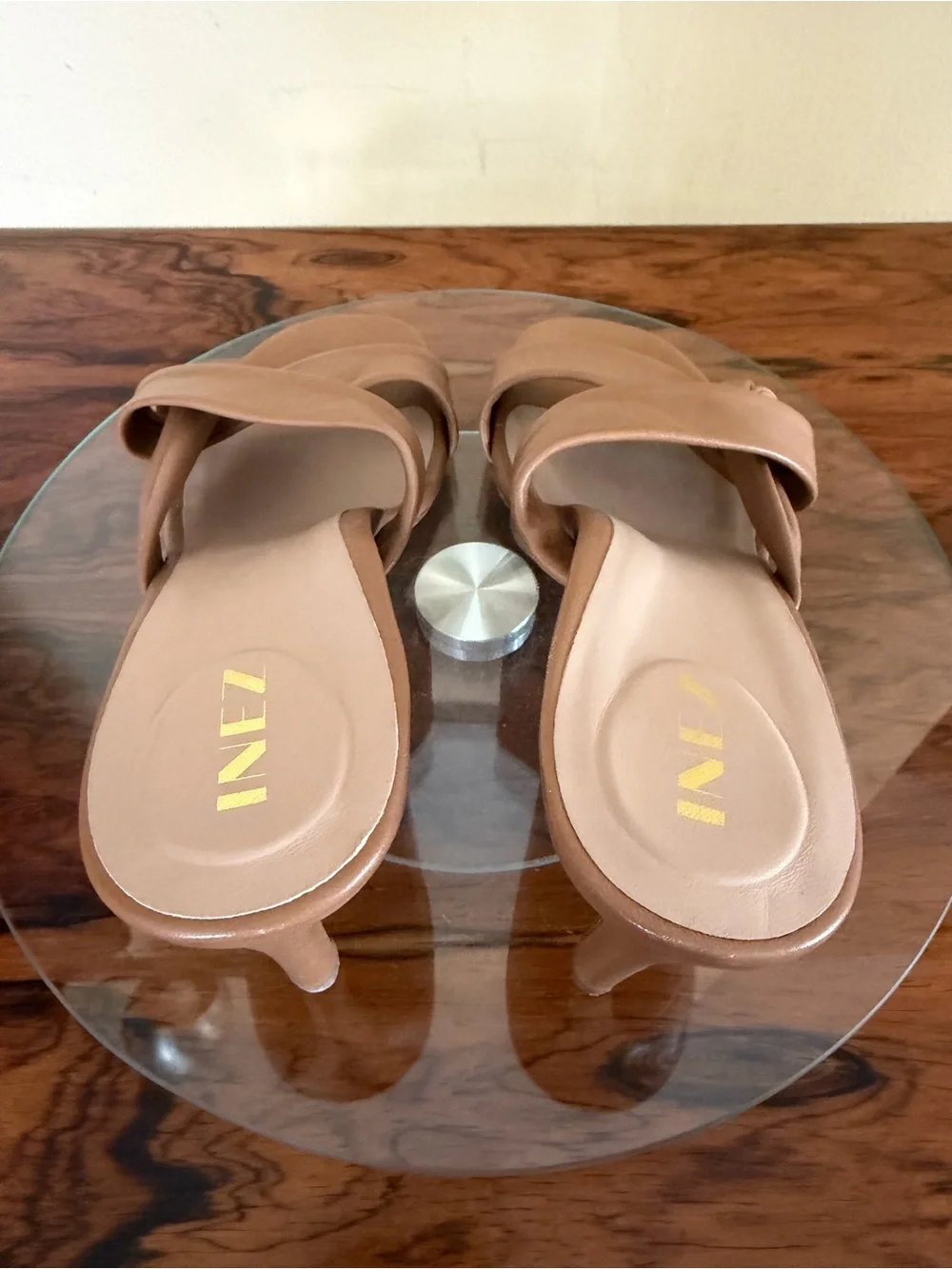 Inez Isa Heel slides in Cognac Nappa size 10 M